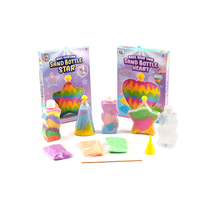 ネクタイ、チョーク、色付きの砂、DIYおもちゃ